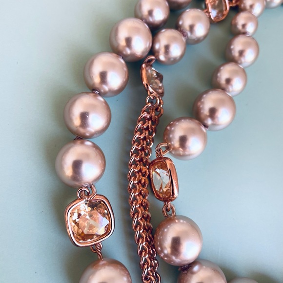 GIVENCHY Rose Gold Champagne Pearl Necklace - Picture 6 of 7